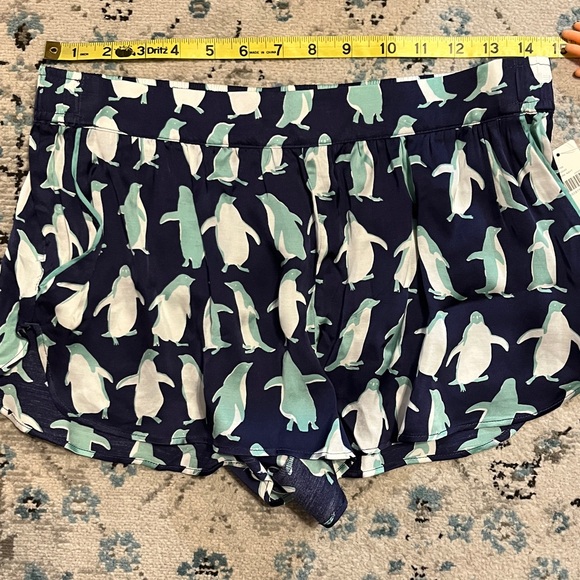 NWT Anthro Silky Penguin Print Pajama Shorts 🐧 - Picture 9 of 12